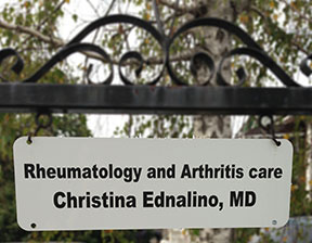 Dr. Christina Ednalino, board certified  Rheumatology sign